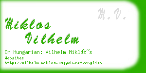 miklos vilhelm business card